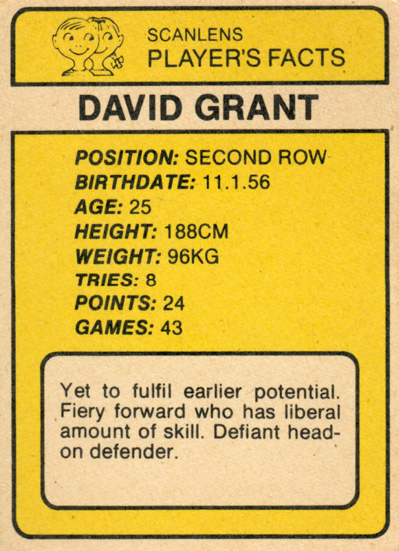 David Grant back