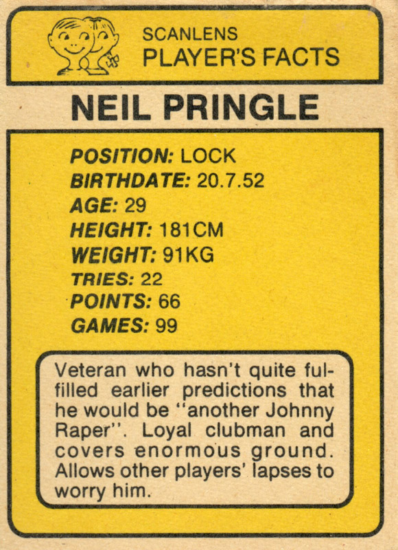 Neil Pringle back