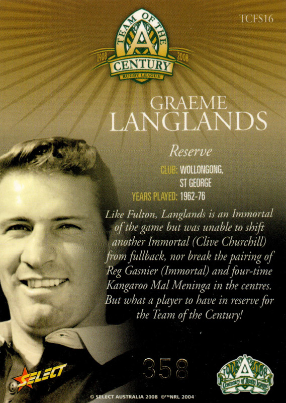 Graeme Langlands back