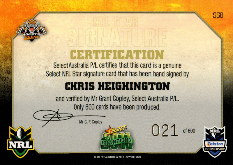 Chris Heighington back
