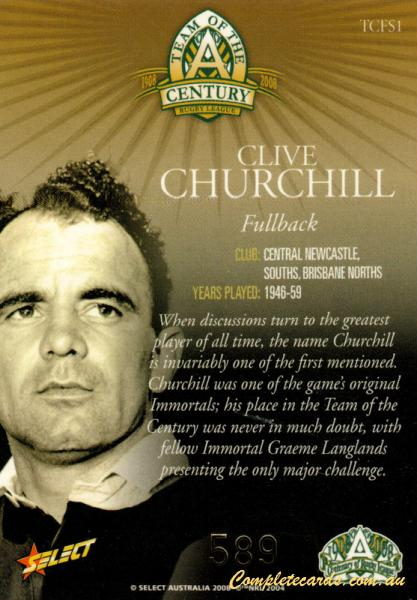 Clive Churchill back
