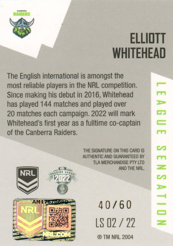 Elliot Whitehead back