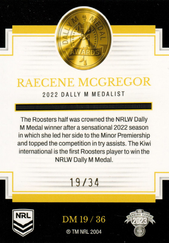 Raecene McGregor back
