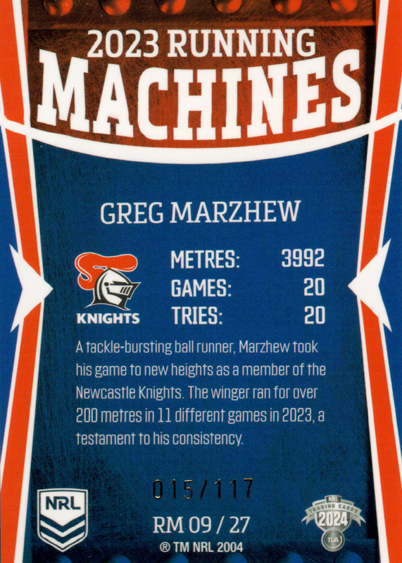 Greg Marzhew back