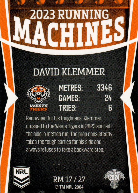 David Klemmer back