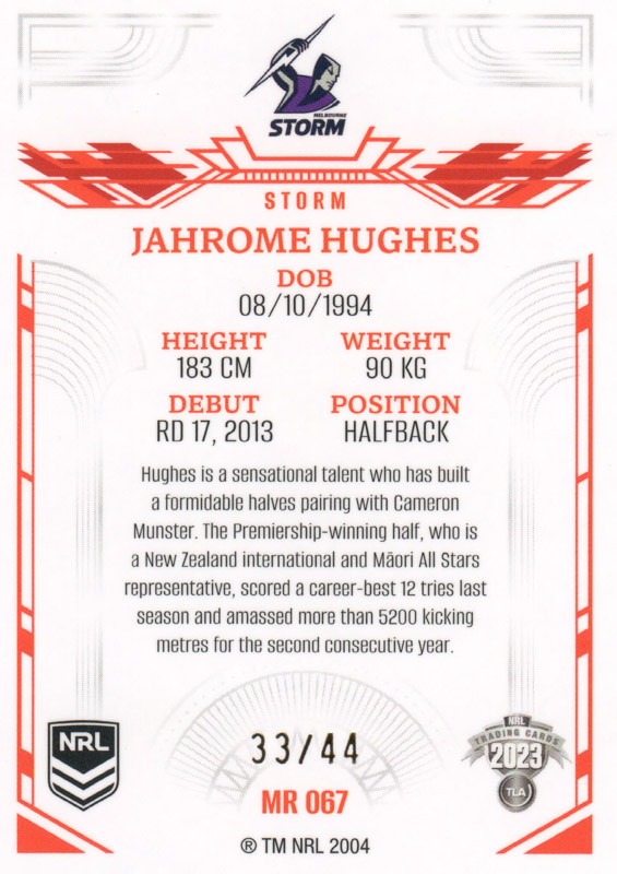 Jahrome Hughes back