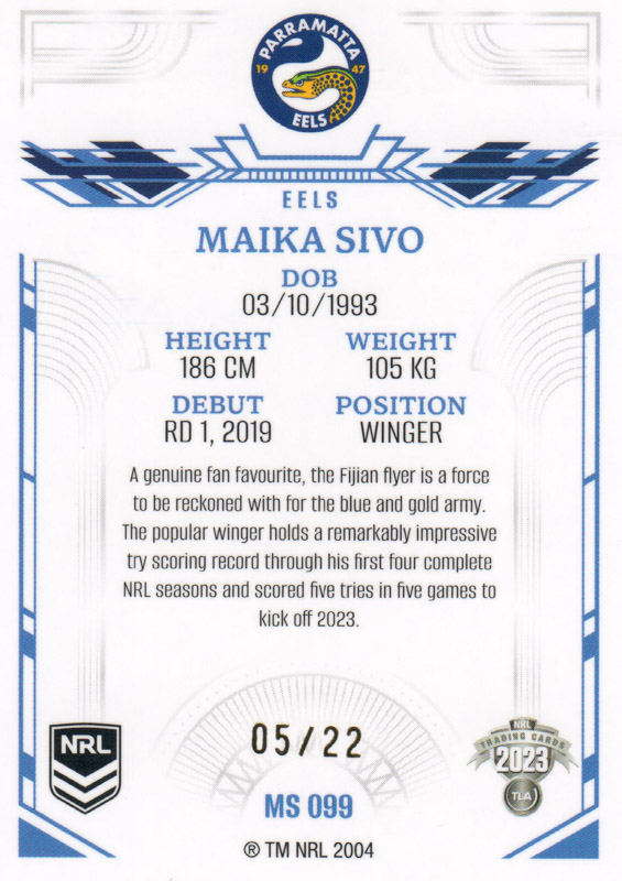 Maika Sivo back