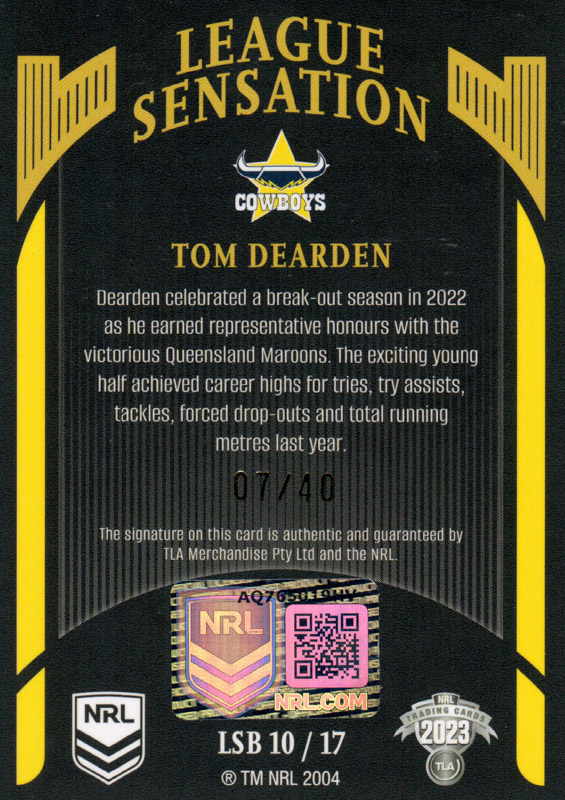 Tom Dearden back