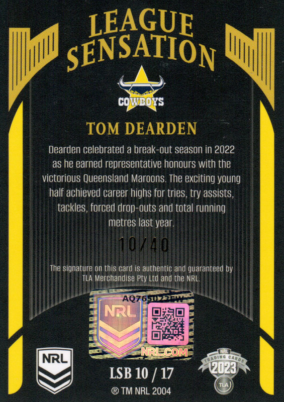 Tom Dearden back
