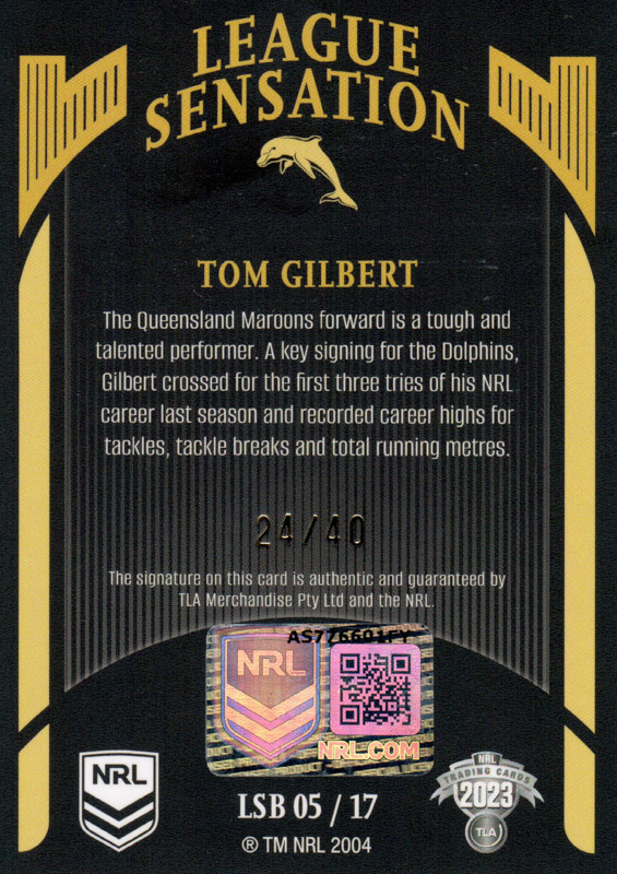 Tom Gilbert back