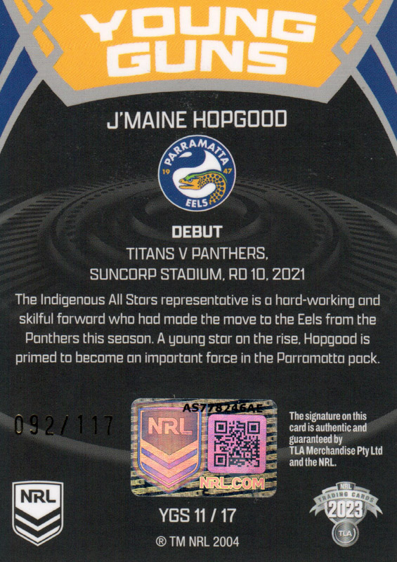 J'maine Hopgood back