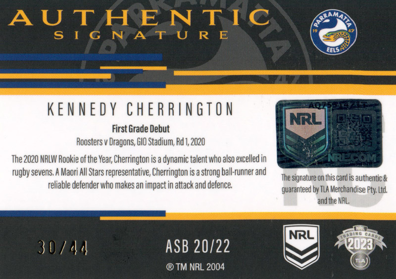 Kennedy Cherrington back