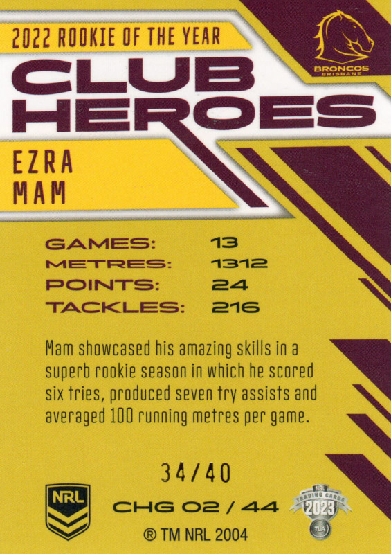 Ezra Mam back
