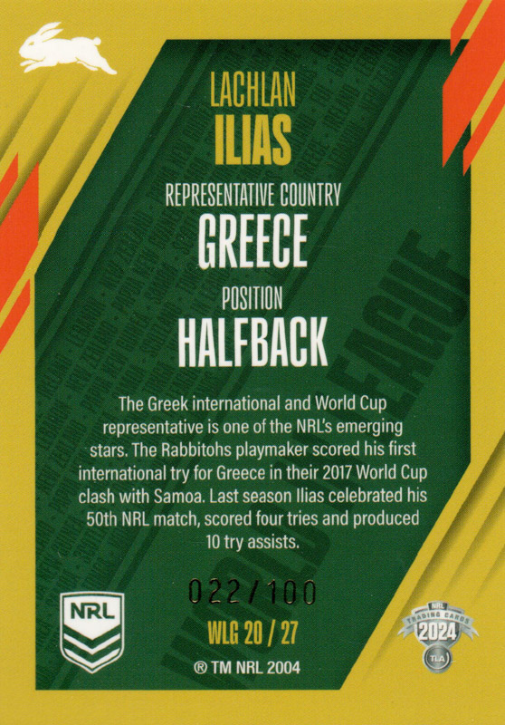 Lachlan Ilias back