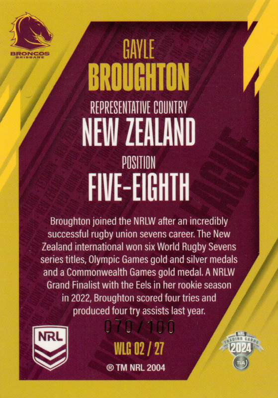 Gayle Broughton back