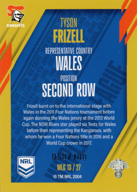 Tyson Frizell back