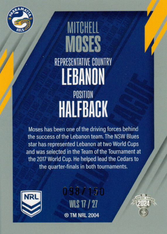 Mitchell Moses back