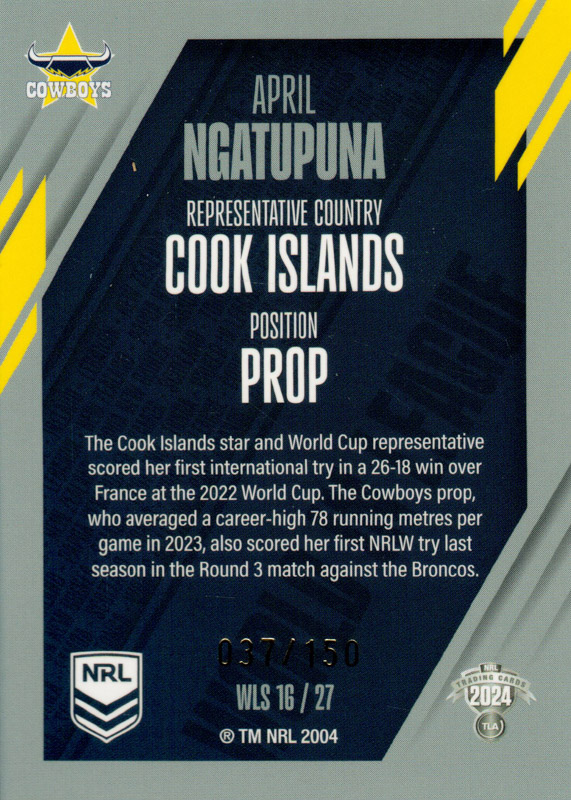 April Ngatupuna back