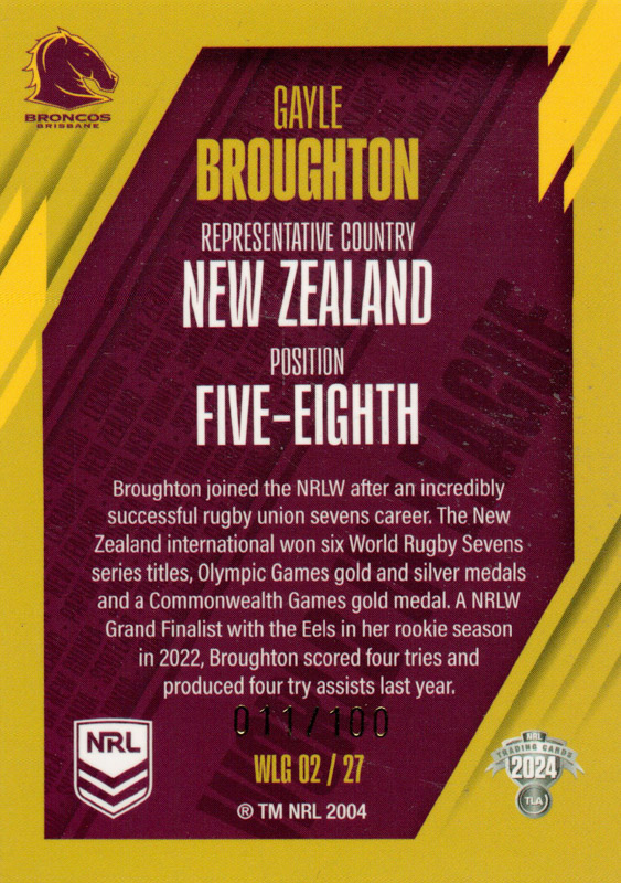 Gayle Broughton back