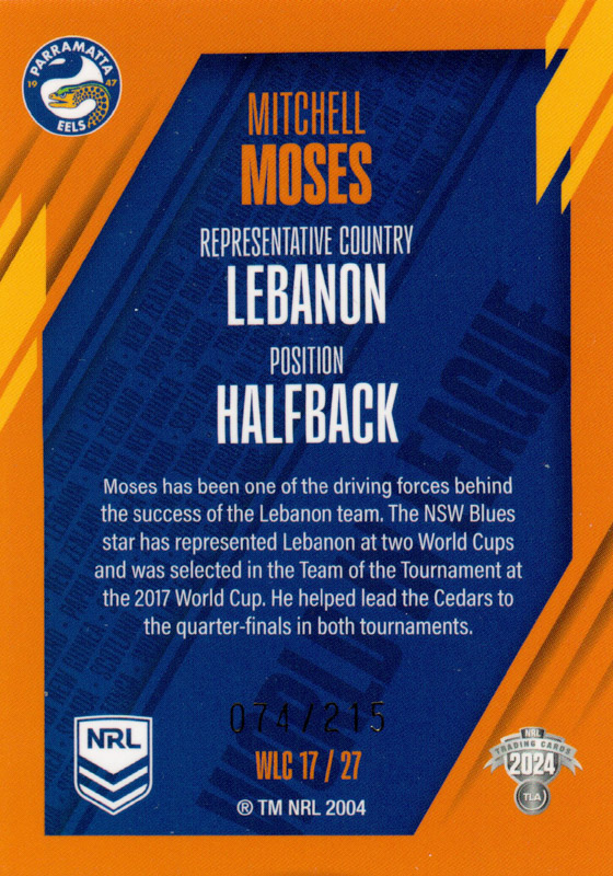 Mitchell Moses back