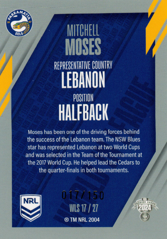 Mitchell Moses back