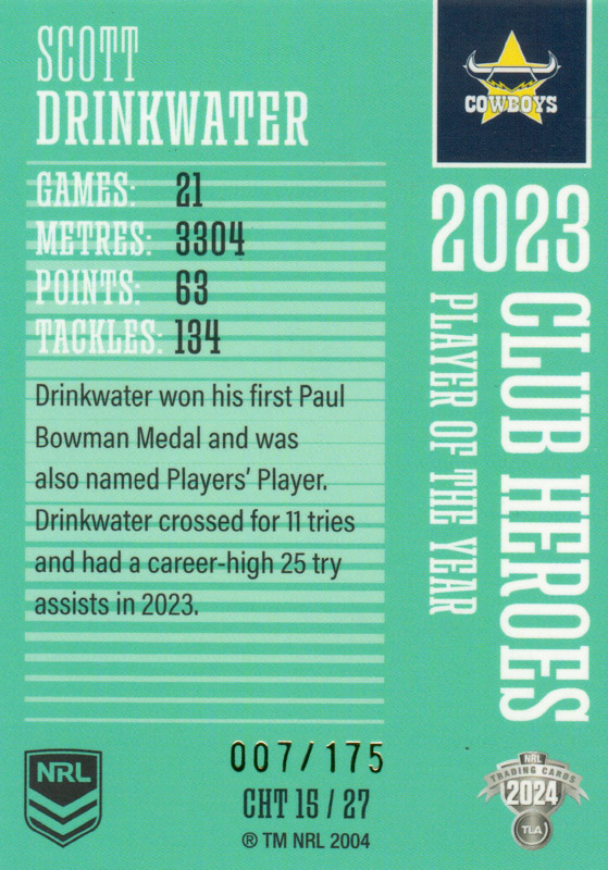 Scott Drinkwater back