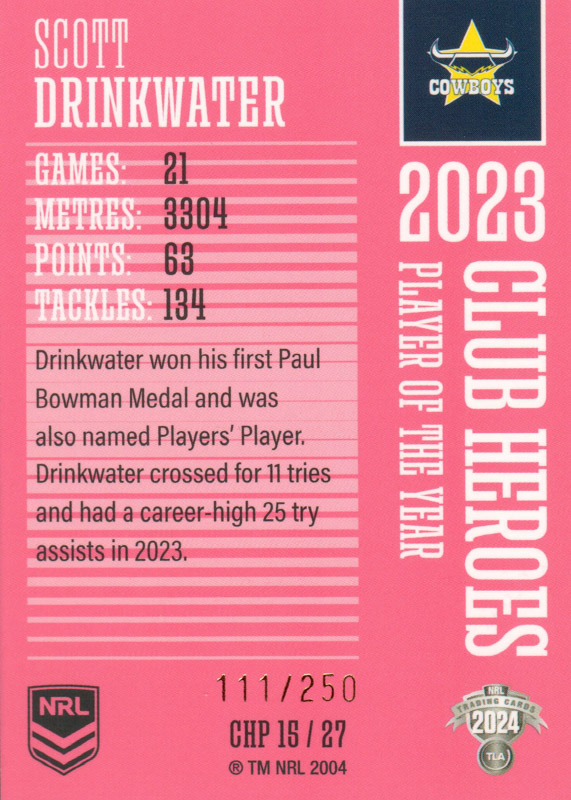 Scott Drinkwater back