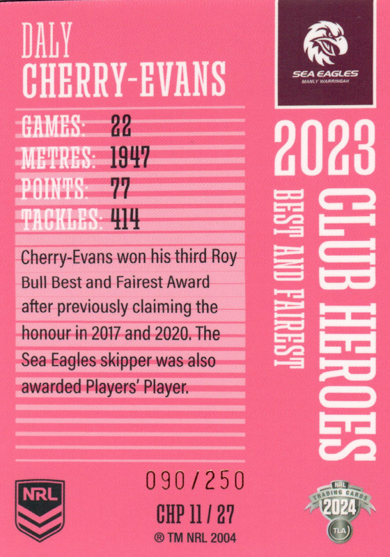 Daly Cherry-Evans back