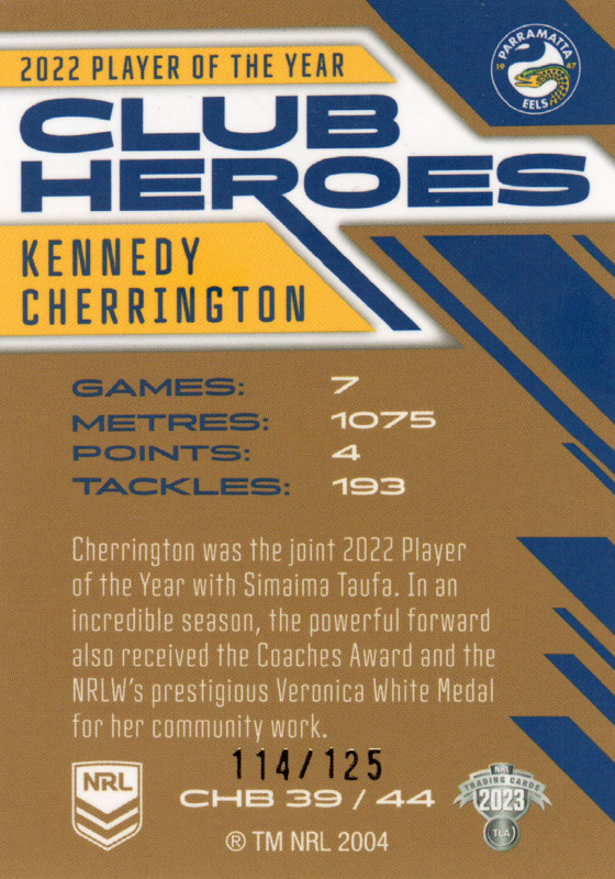 Kennedy Cherrington back