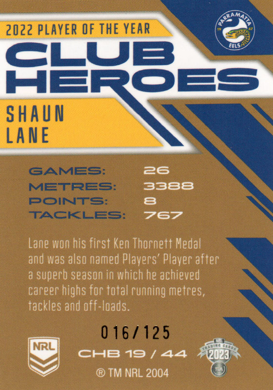 Shaun Lane back