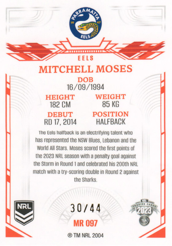 Mitchell Moses back