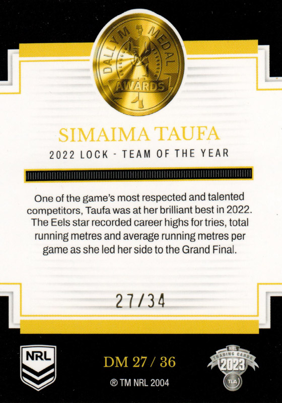 Simaima Taufa back