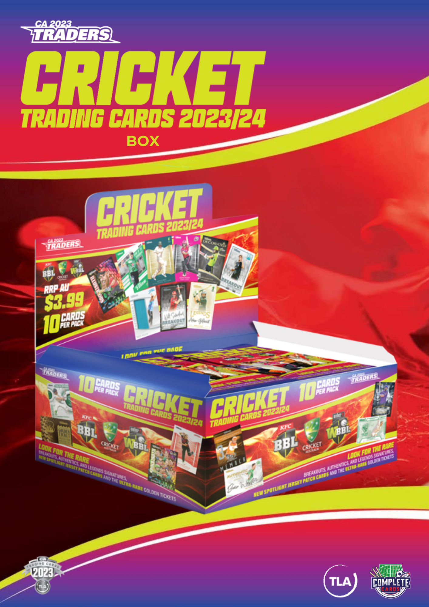 2023-24 TLA Traders Cricket Australia Retail - Box