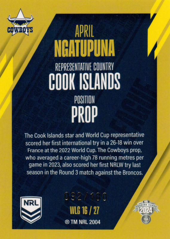 April Ngatupuna back