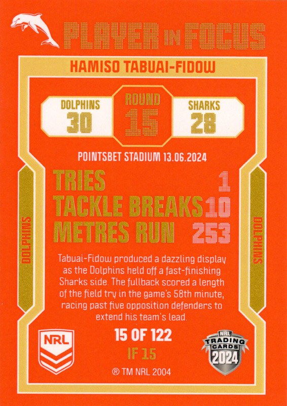 Hamiso Tabuai-Fidow back