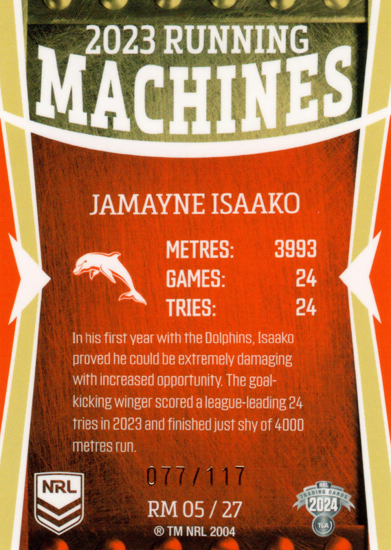 Jamayne Isaako back