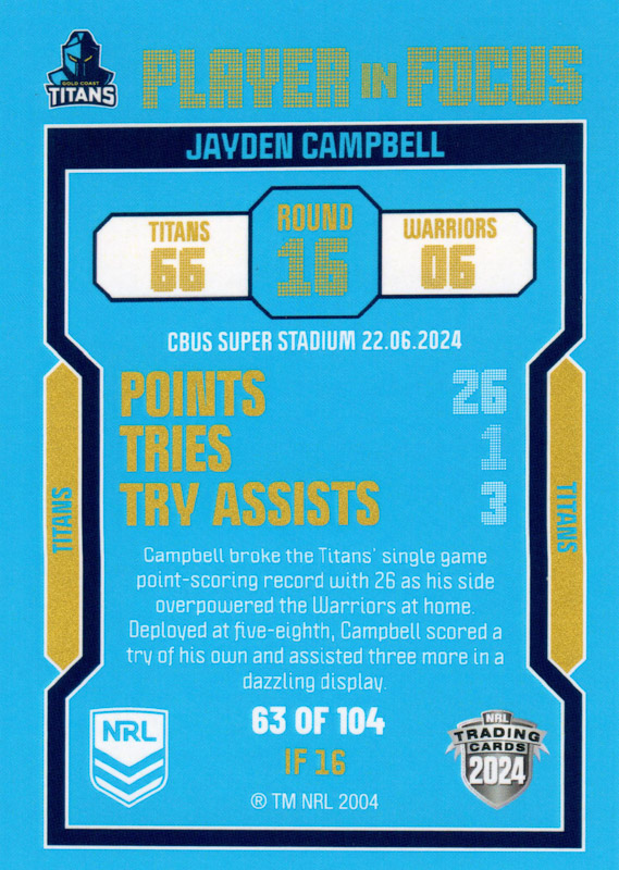 Jayden Campbell back