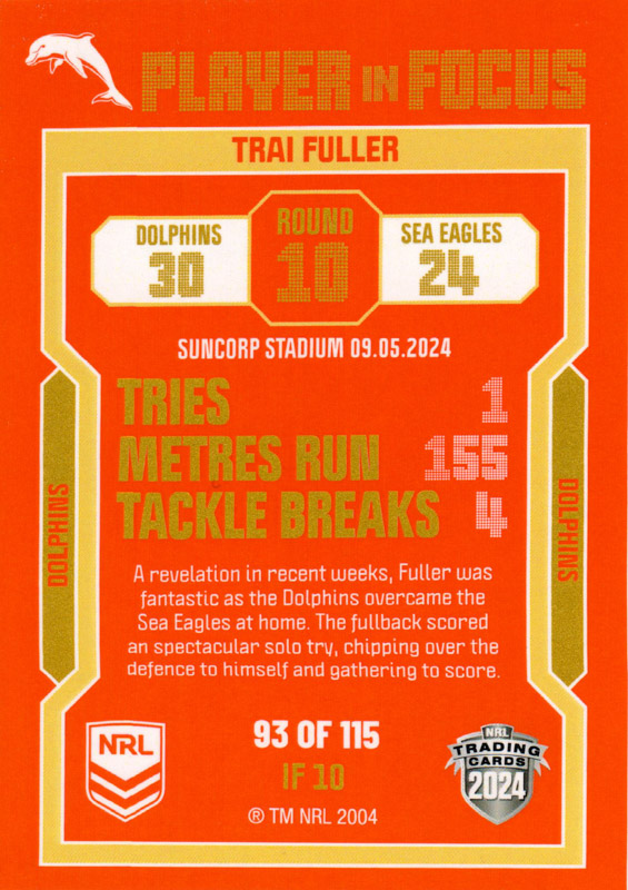 Trai Fuller back