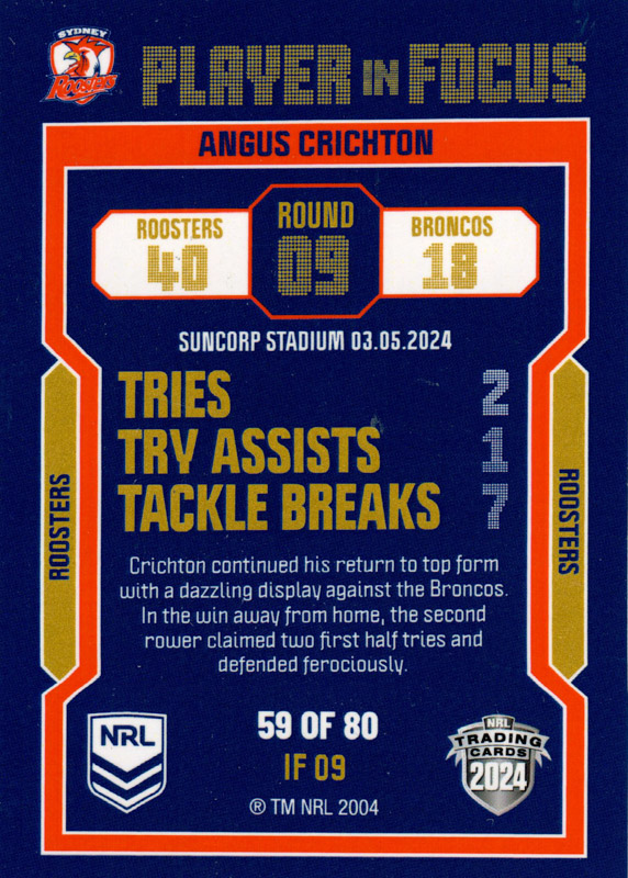 Angus Crichton back