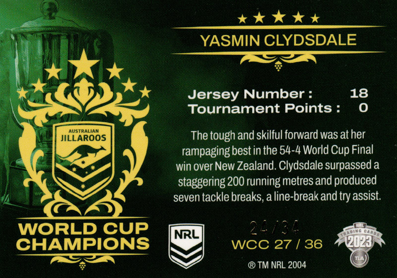 Yasmin Clydsdale back
