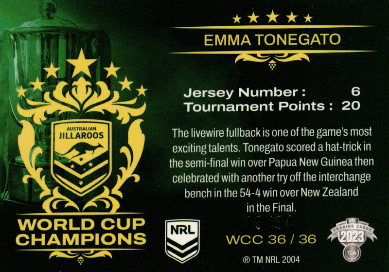 Emma Tonegato back