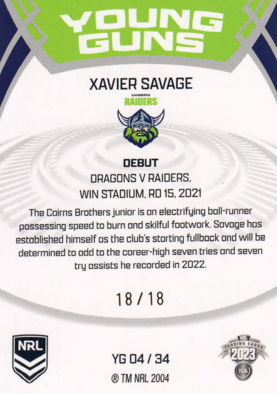 Xavier Savage back