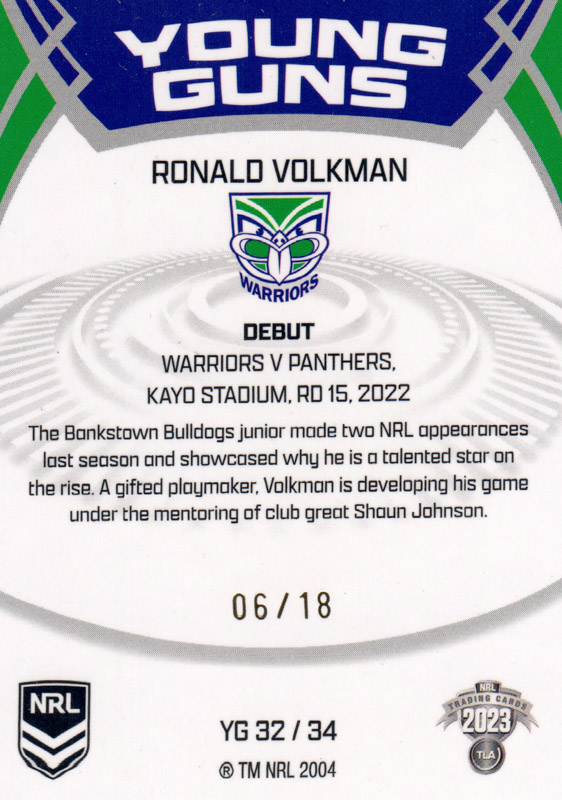 Ronald Volkman back