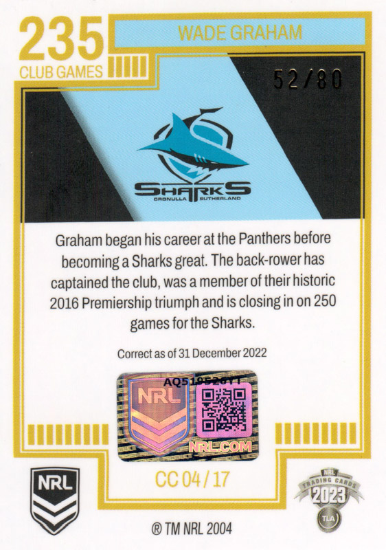 Wade Graham back