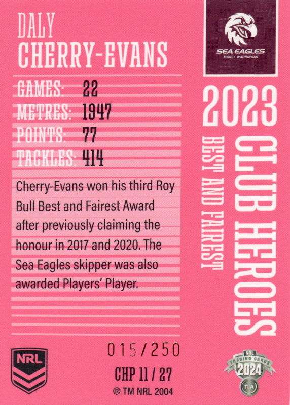 Daly Cherry-Evans back
