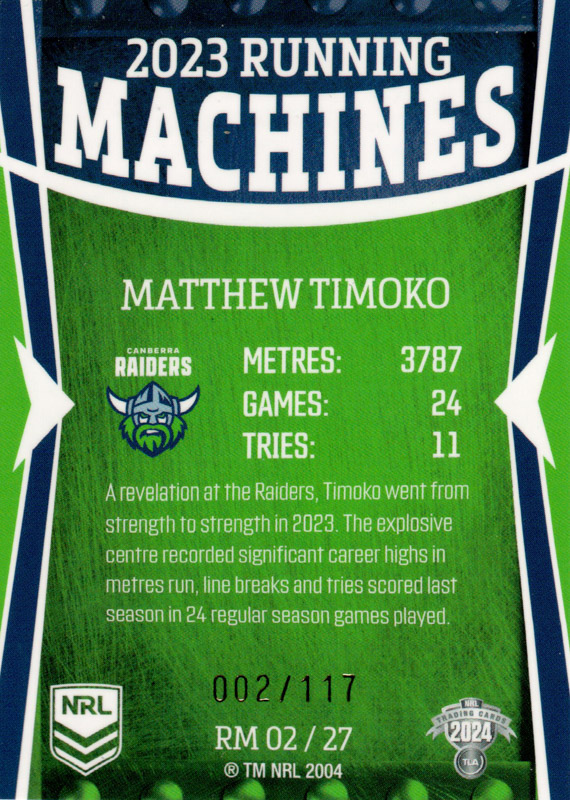 Matthew Timoko back