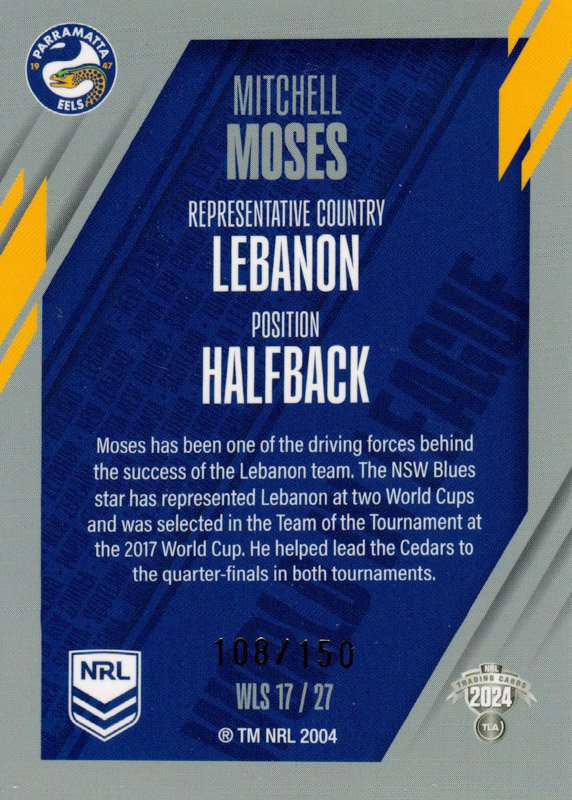 Mitchell Moses back