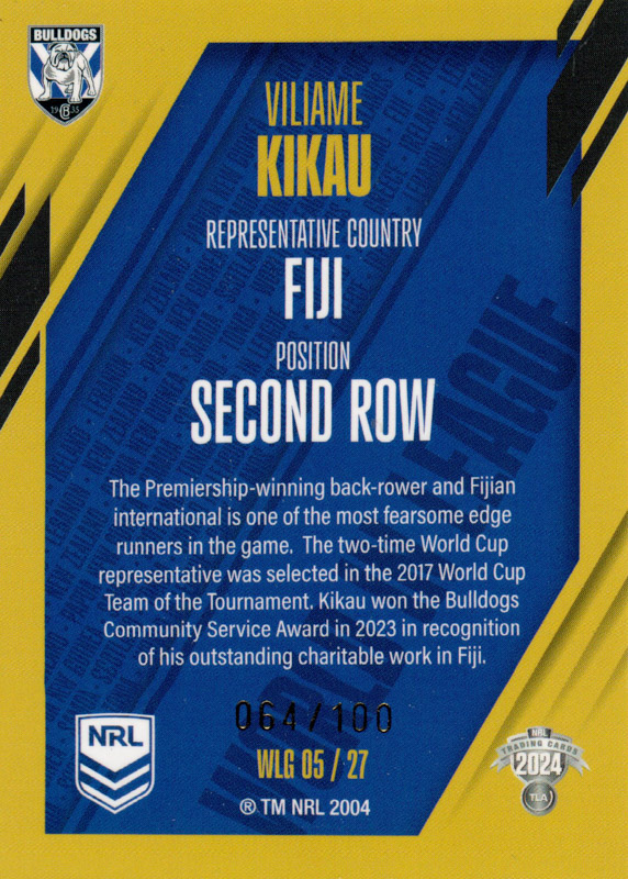 Viliame Kikau back