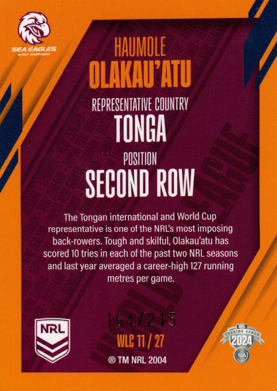 Haumole Olakau’Atu back