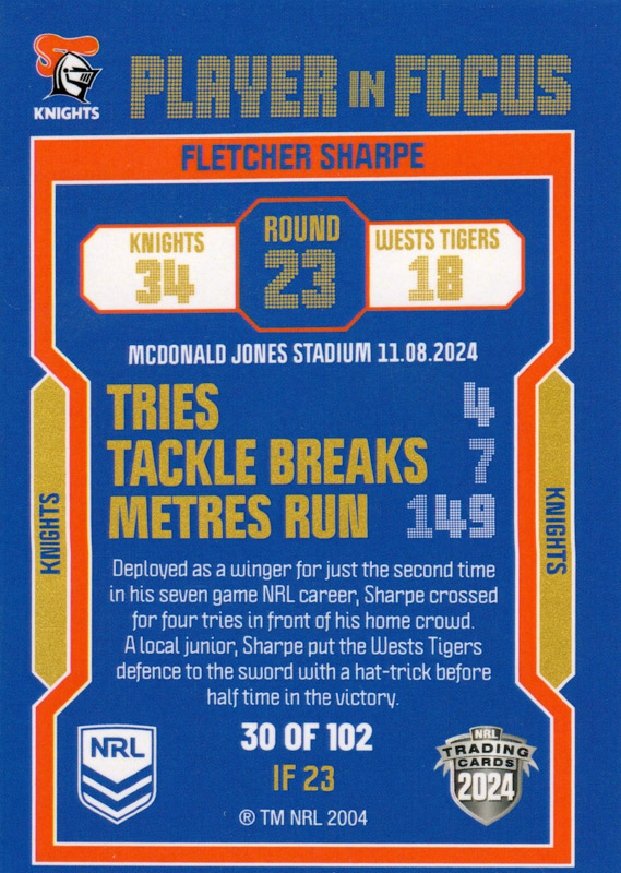 Fletcher Sharpe back
